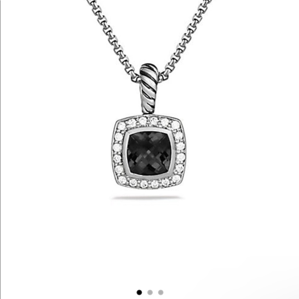David Yurman black onyx diamond necklace
